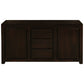 TANAKA SOLID MAHOGANY BUFFET WITH 2 DOORS & 3 DRAWERS IN CHOCOLATE FINISH - MyChocolateWood