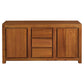 TANAKA SOLID MAHOGANY BUFFET WITH 2 DOORS & 3 DRAWERS IN LIGHT PECAN FINISH - MyChocolateWood
