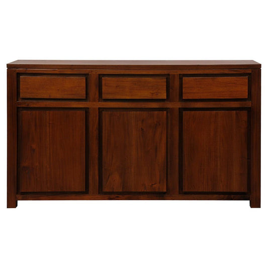 TANAKA SOLID MAHOGANY BUFFET WITH 3 DOORS & 3 DRAWERS IN MAHOGANY FINISH - MyChocolateWood