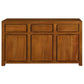 TANAKA SOLID MAHOGANY BUFFET WITH 3 DOORS & DRAWERS IN LIGHT PECAN FINISH - MyChocolateWood