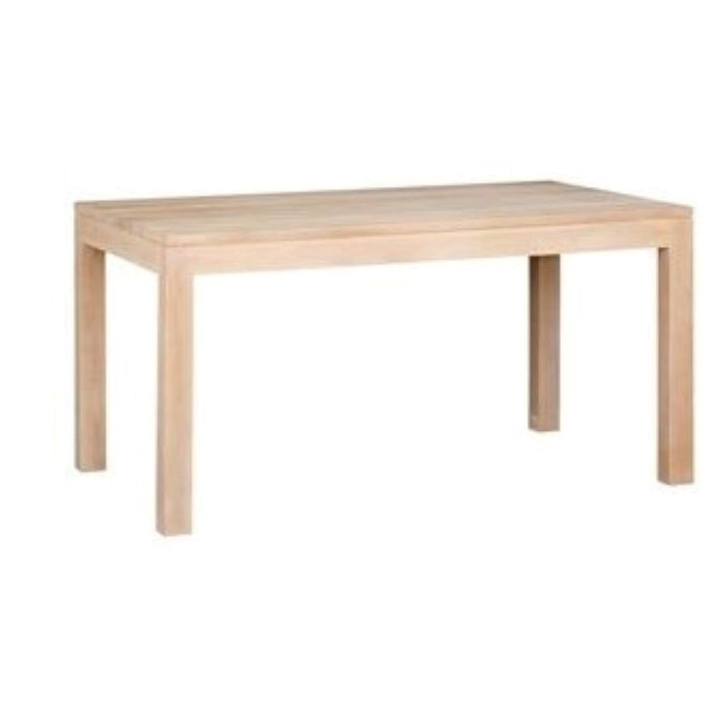 TANAKA SOLID MAHOGANY DINING TABLE 120CM IN WHITE WASH - MyChocolateWood