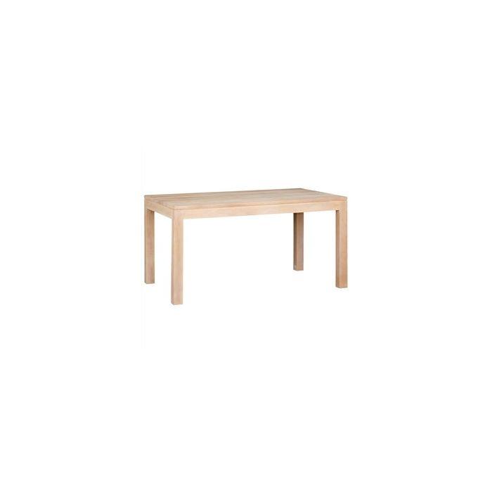 TANAKA SOLID MAHOGANY DINING TABLE IN WHITE WASH 150CM - MyChocolateWood