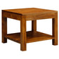 TANAKA SOLID MAHOGANY LARGE LAMP TABLE IN LIGHT PECAN - MyChocolateWood