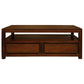 TANAKA SOLID MAHOGANY MAHOGANY COFFEE TABLE 4 DRAWERS IN MAHOGANY COLOUR - MyChocolateWood