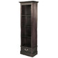 TANAKA SOLID MAHOGANY NARROW BOOKCASE IN CHOCOLATE FINISH - MyChocolateWood