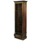TANAKA SOLID MAHOGANY NARROW BOOKCASE IN CHOCOLATE FINISH - MyChocolateWood