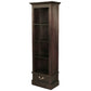 TANAKA SOLID MAHOGANY NARROW BOOKCASE IN CHOCOLATE FINISH - MyChocolateWood