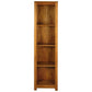 TANAKA SOLID MAHOGANY NARROW BOOKCASE IN LIGHT PECAN FINISH - MyChocolateWood