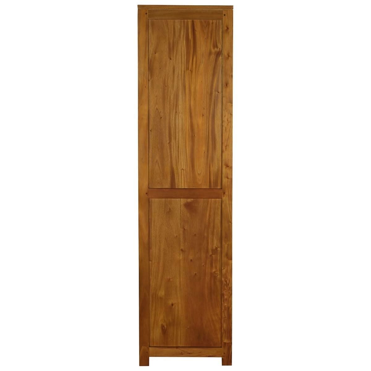 TANAKA SOLID MAHOGANY NARROW BOOKCASE IN LIGHT PECAN FINISH - MyChocolateWood