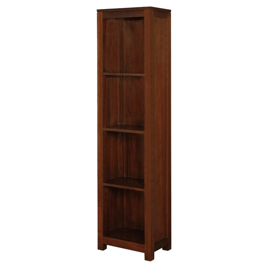TANAKA SOLID MAHOGANY NARROW BOOKCASE IN MAHOGANY FINISH - MyChocolateWood