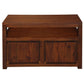 TANAKA SOLID MAHOGANY SMALL TV UNIT WITH 2 DOORS IN MAHOGANY COLOUR 97CM - MyChocolateWood