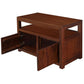 TANAKA SOLID MAHOGANY SMALL TV UNIT WITH 2 DOORS IN MAHOGANY COLOUR 97CM - MyChocolateWood