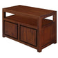 TANAKA SOLID MAHOGANY SMALL TV UNIT WITH 2 DOORS IN MAHOGANY COLOUR 97CM - MyChocolateWood