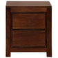 TANAKA SOLID MAHOGANY TIMBER BEDSIDE TABLE WITH 2 DRAWERS IN MAHOGANY COLOUR - MyChocolateWood