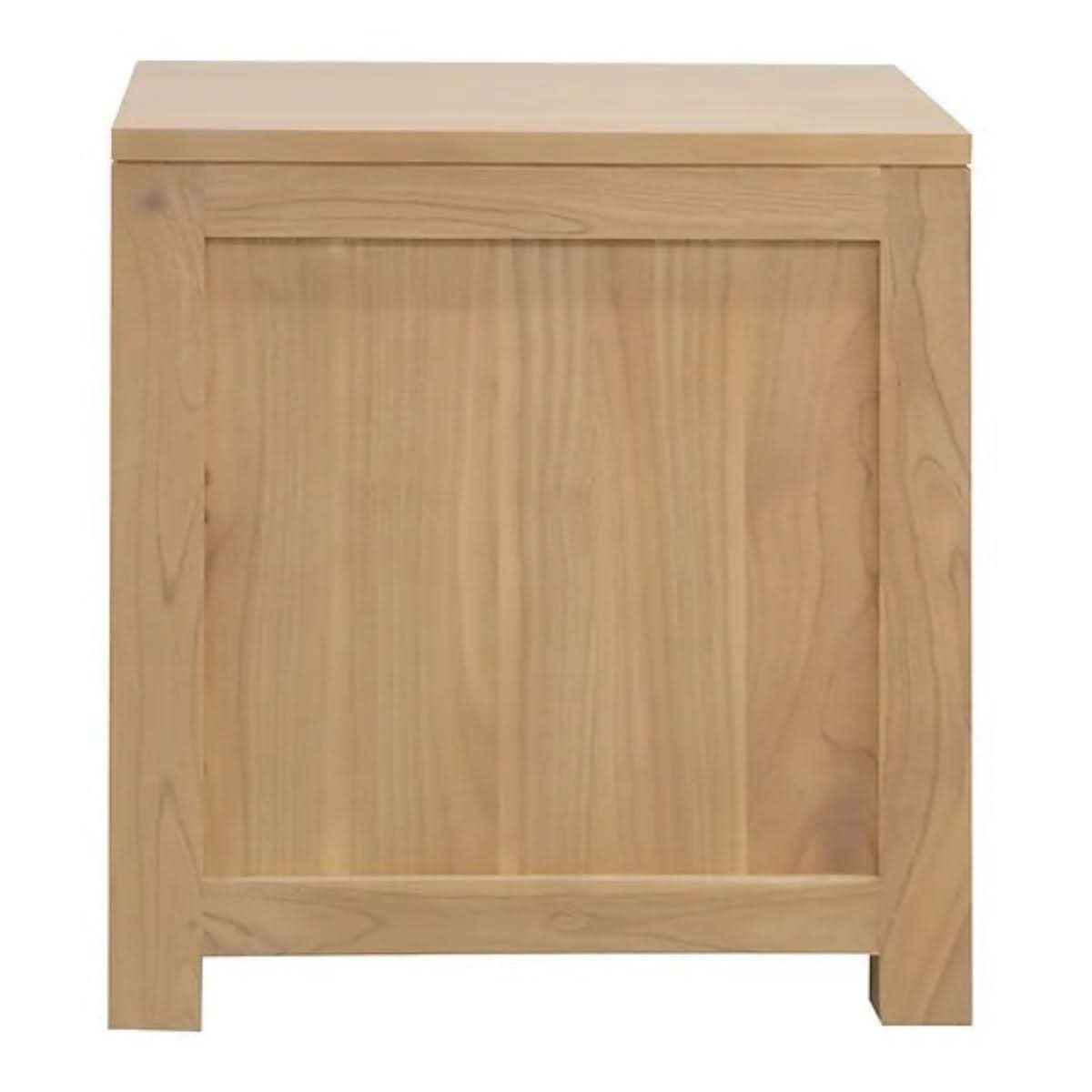 TANAKA SOLID MAHOGANY TIMBER BEDSIDE TABLE WITH 2 DRAWERS IN NATURAL - MyChocolateWood