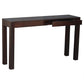 TANAKA SOLID MAHOGANY TIMBER CONSOLE TABLE/HALL TABLE WITH 2 HIDDEN DRAWERS IN CHOCOLATE COLOUR - MyChocolateWood