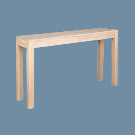 TANAKA SOLID MAHOGANY TIMBER CONSOLE TABLE WITH 2 HIDDEN DRAWERS IN WHITE WASH - MyChocolateWood