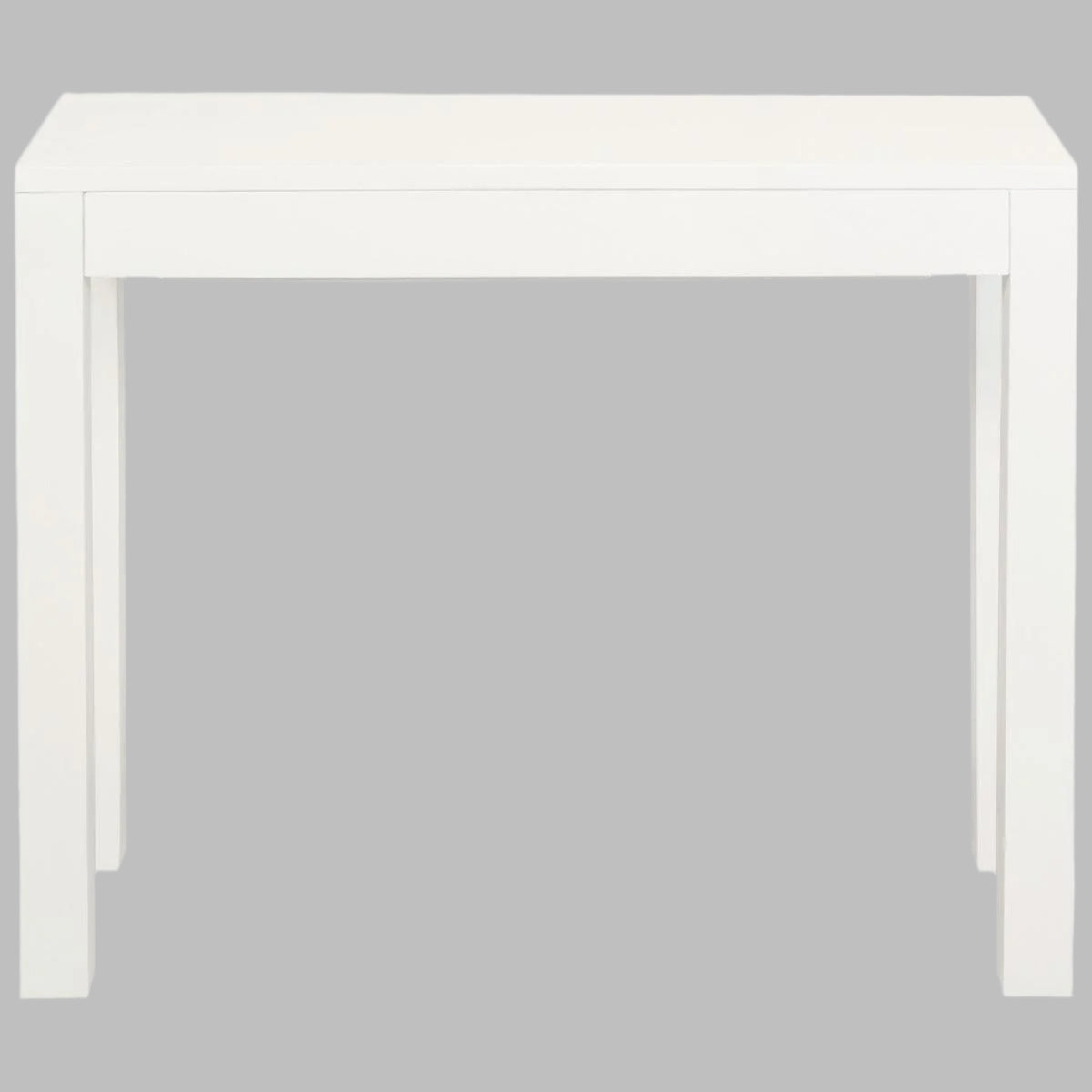 TANAKA SOLID MAHOGANY TIMBER DESK WITH 1 HIDDEN DRAWER - WHITE - MyChocolateWood