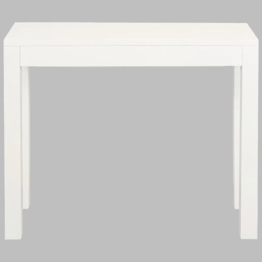 TANAKA SOLID MAHOGANY TIMBER DESK WITH 1 HIDDEN DRAWER - WHITE - MyChocolateWood