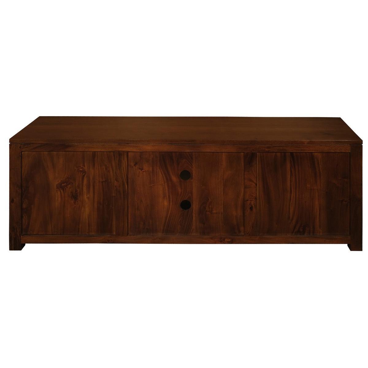 TANAKA SOLID MAHOGANY TV UNIT 1700MM WITH 4 DRAWERS & 2 SHELVES IN MAHOGANY - MyChocolateWood