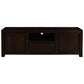 TANAKA SOLID MAHOGANY TV UNIT WITH 2 DOORS & 1 DRAWER IN CHOCOLATE 160CM - MyChocolateWood