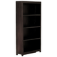 TANAKA SOLID MAHOGANY WIDE BOOKCASE IN CHOCOLATE FINISH - MyChocolateWood