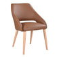 TANSINA BUFFALO LEATHER DINING CHAIR IN COGNAC - MyChocolateWood