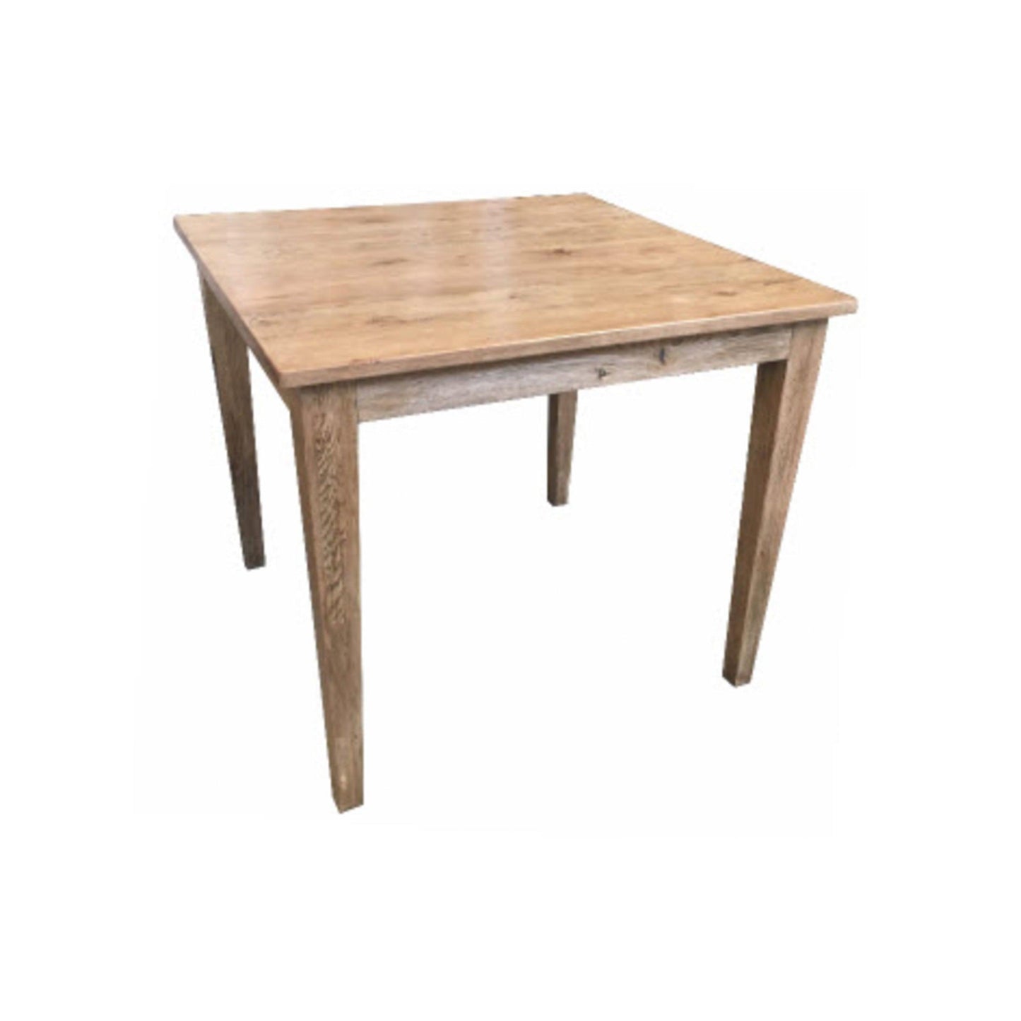 TARA 4-SEATER SQUARE DINING TABLE IN SOLID OAK WITH A NATURAL FINISH 90CM - MyChocolateWood