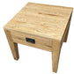 TARA SOLID OAK 1 DRAWER LAMP TABLE/SIDE TABLE NATURAL - MyChocolateWood