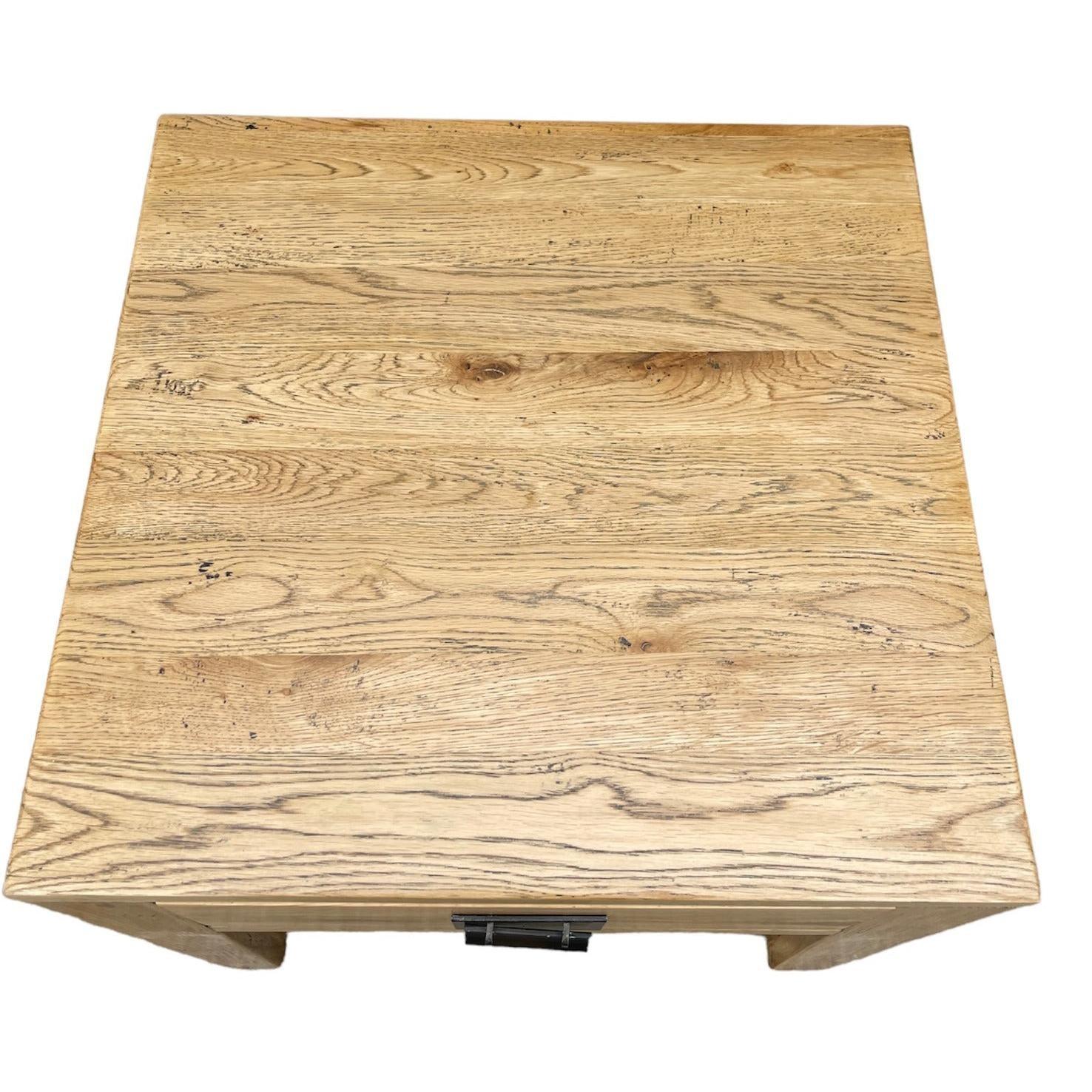 TARA SOLID OAK 1 DRAWER LAMP TABLE/SIDE TABLE NATURAL - MyChocolateWood