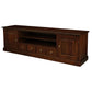 TASMANIA MAHOGANY TIMBER 2 DOORS & 4 DVD SIZE DRAWERS 200CM TV UNIT/ENTERTAINMENT UNIT IN MAHOGANY - MyChocolateWood