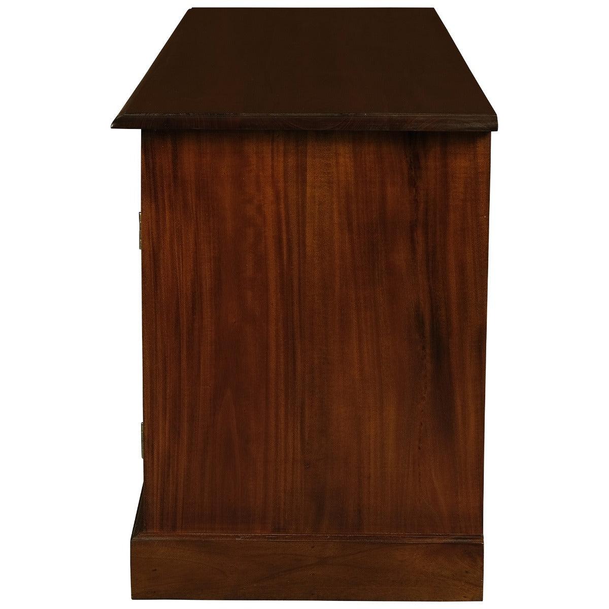 TASMANIA MAHOGANY TIMBER TV UNIT 2 DOORS & 3 CD DRAWERS IN MAHOGANY 160CM - MyChocolateWood