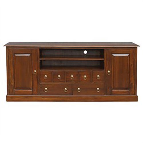TASMANIA MAHOGANY TIMBER TV UNIT 2 DOORS 7 DRAWERS 187CM - MyChocolateWood