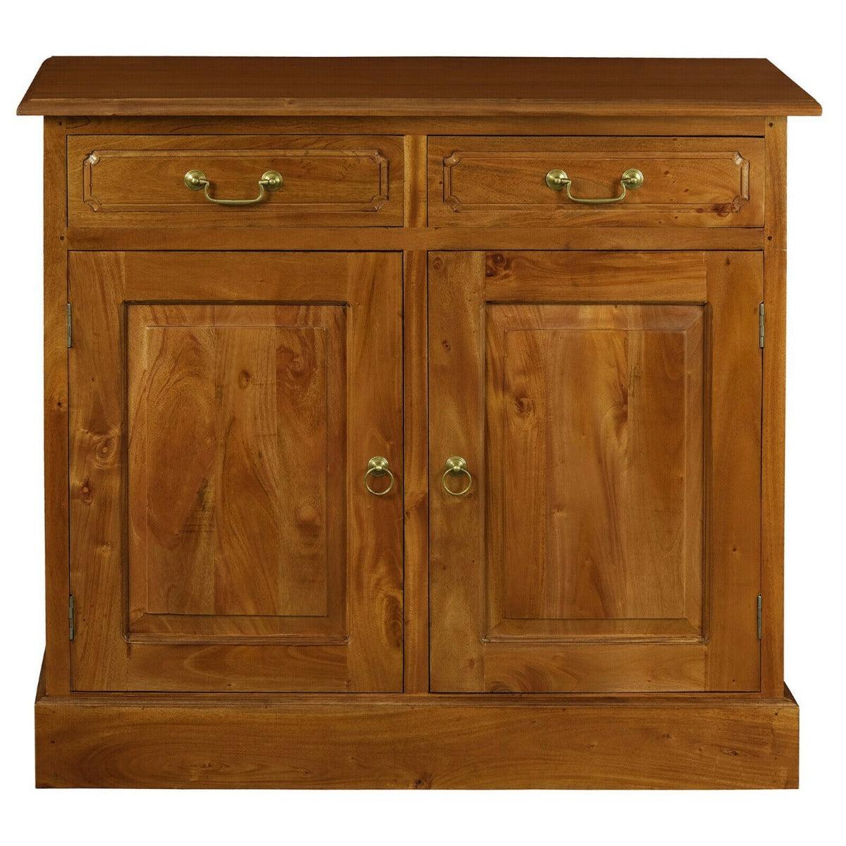 TASMANIA SOLID MAHOGANY 2 DOOR 2 DRAWER BUFFET IN LIGHT PECAN - MyChocolateWood