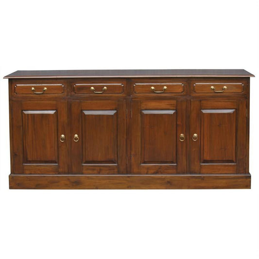 TASMANIA SOLID MAHOGANY 4 DOORS & 4 DRAWERS BUFFET IN MAHOGANY COLOUR - MyChocolateWood