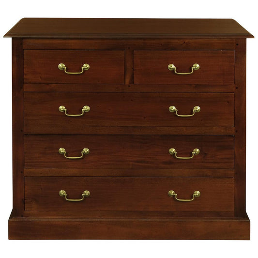 TASMANIA SOLID MAHOGANY 5 DRAWERS TALLBOY/5 DRAWER CHEST OF DRAWERS IN MAHOGANY - MyChocolateWood