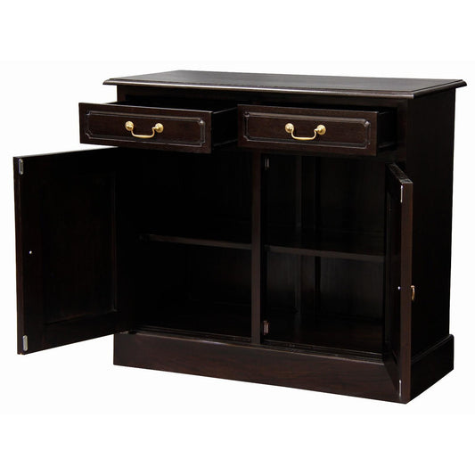 TASMANIA SOLID MAHOGANY BUFFET 2 DOORS 2 DRAWERS IN CHOCOLATE - MyChocolateWood