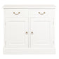 TASMANIA SOLID MAHOGANY BUFFET/SIDEBOARD 2 DOORS & 2 DRAWERS IN WHITE - MyChocolateWood