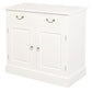 TASMANIA SOLID MAHOGANY BUFFET/SIDEBOARD 2 DOORS & 2 DRAWERS IN WHITE - MyChocolateWood