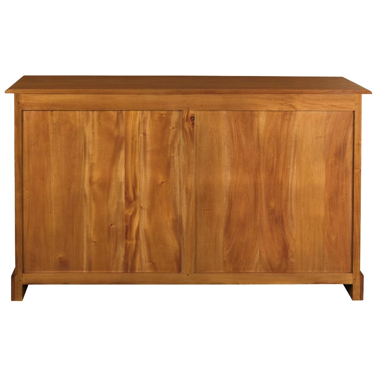 TASMANIA SOLID MAHOGANY BUFFET/SIDEBOARD 3 DOORS 3 DRAWERS IN LIGHT PECAN - MyChocolateWood