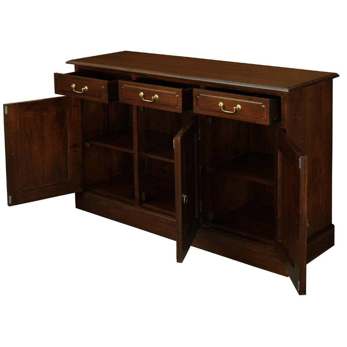 TASMANIA SOLID MAHOGANY BUFFET/SIDEBOARD 3 DOORS & 3 DRAWERS IN MAHOGANY COLOUR - MyChocolateWood