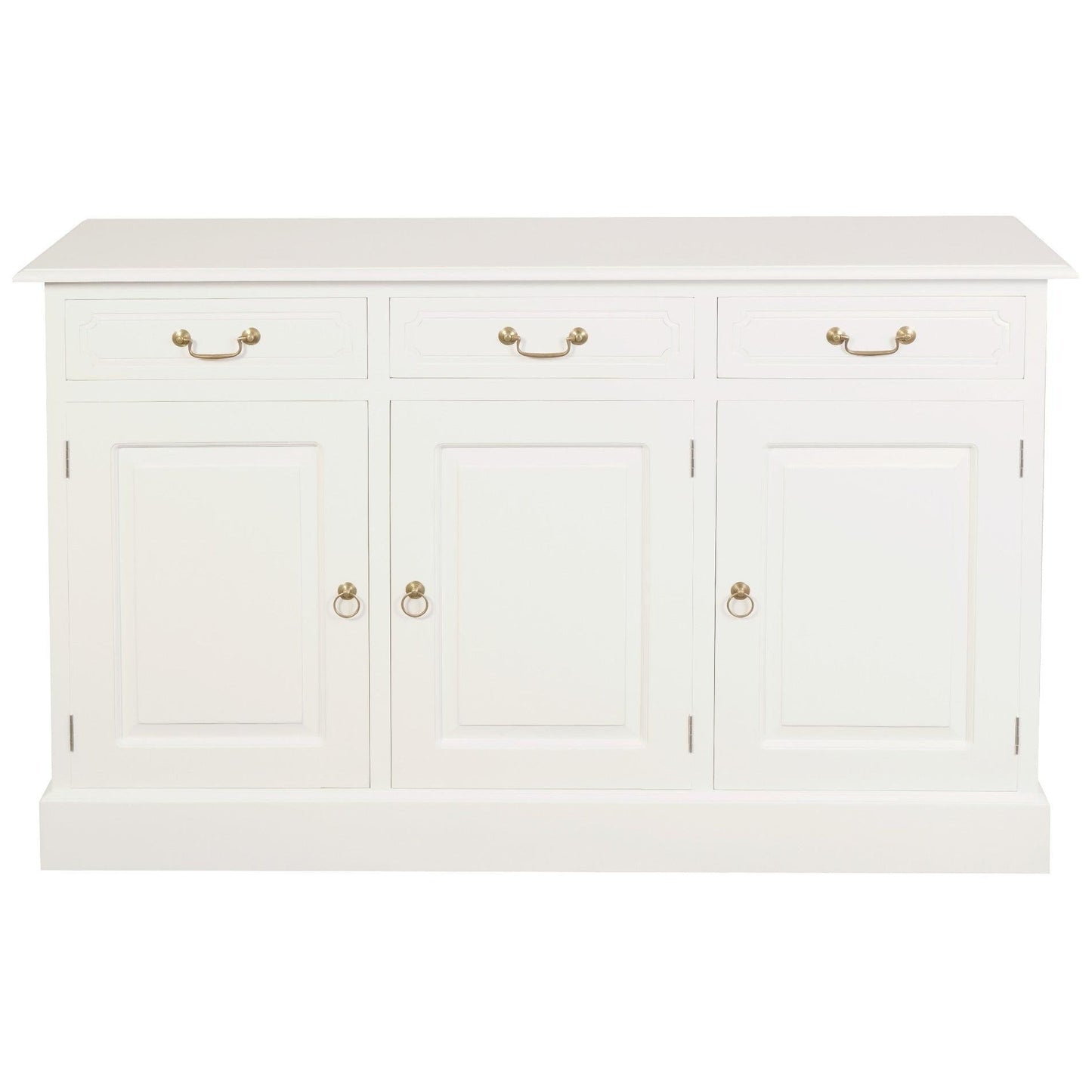 TASMANIA SOLID MAHOGANY BUFFET/SIDEBOARD 3 DOORS & 3 DRAWERS IN WHITE - MyChocolateWood