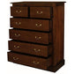 TASMANIA SOLID MAHOGANY JUMBO SIZE 6 DRAWERS TALLBOY IN MAHOGANY - MyChocolateWood