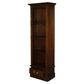 TASMANIA SOLID MAHOGANY NARROW 1 DRAWER BOOKCASE IN MAHOGANY FINISH - MyChocolateWood