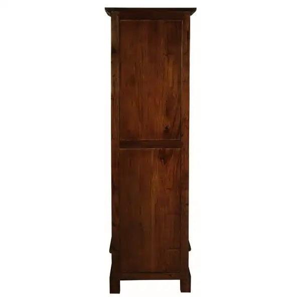 TASMANIA SOLID MAHOGANY NARROW 1 DRAWER BOOKCASE IN MAHOGANY FINISH - MyChocolateWood