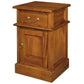 TASMANIA SOLID MAHOGANY TIMBER BEDSIDE TABLE, RIGHT HAND SIDE, LIGHT PECAN - MyChocolateWood