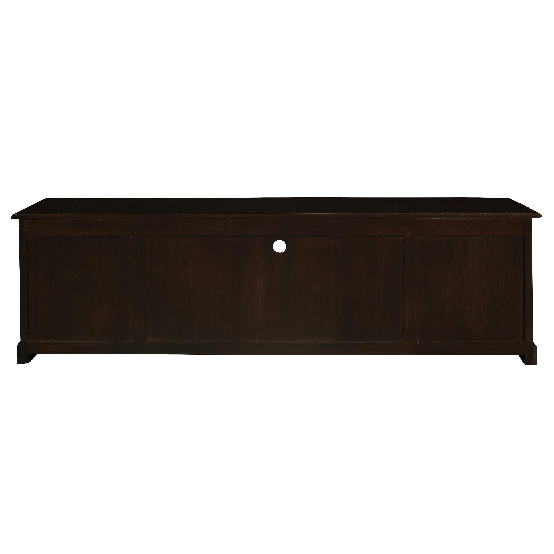 TASMANIA SOLID MAHOGANY TIMBER TV UNIT 2 DOORS & 4DVD SIZE DRAWERS - MyChocolateWood