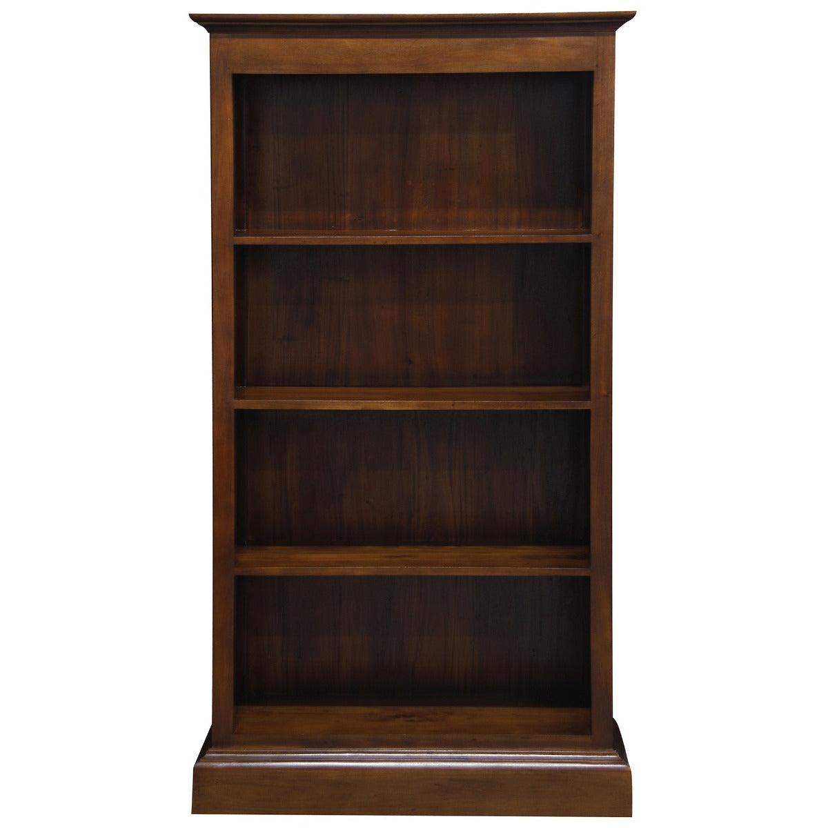 TASMANIA SOLID MAHOGANY WIDE BOOKCASE IN MAHOGANY COLOUR - MyChocolateWood