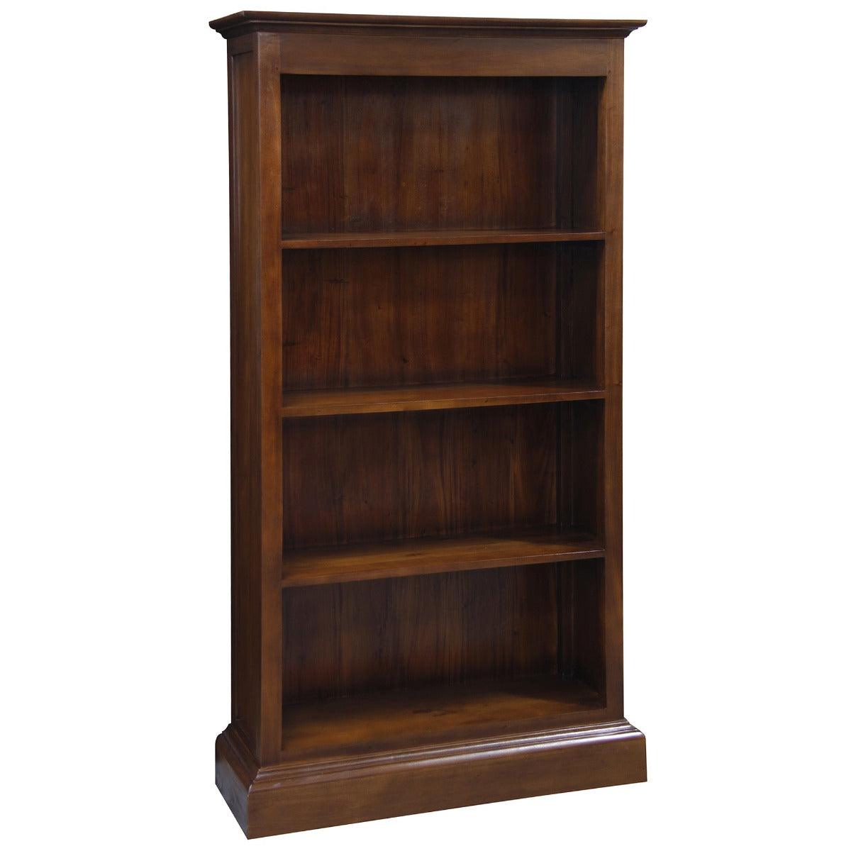TASMANIA SOLID MAHOGANY WIDE BOOKCASE IN MAHOGANY COLOUR - MyChocolateWood