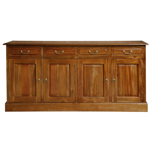 TASMANIA SOLID MAHOGANYBUFFET/SIDEBOARD 4 DOORS 4 DRAWERS IN LIGHT PECAN - MyChocolateWood